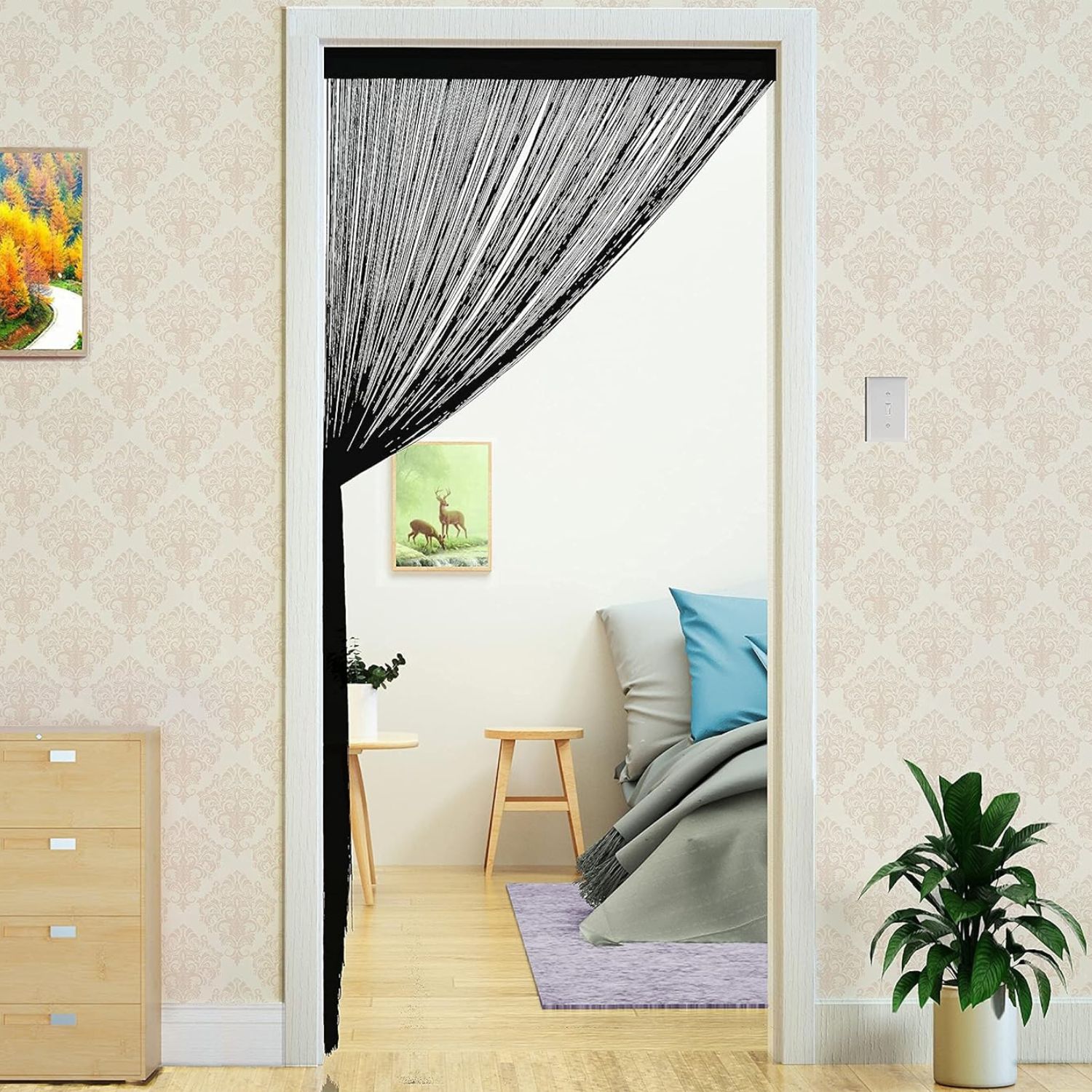 String Curtain Door - Black: image 2