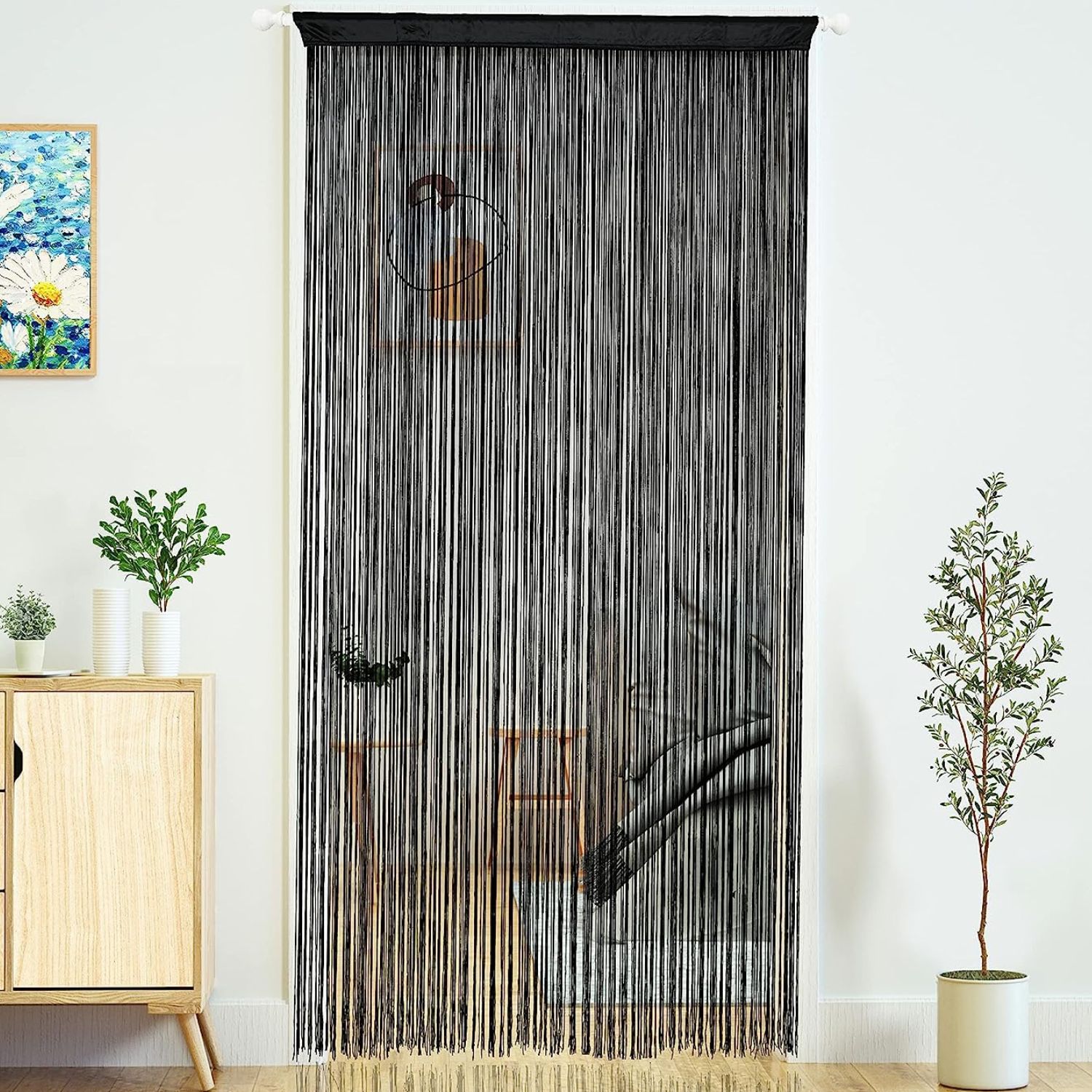 String Curtain Door - Black: image 3