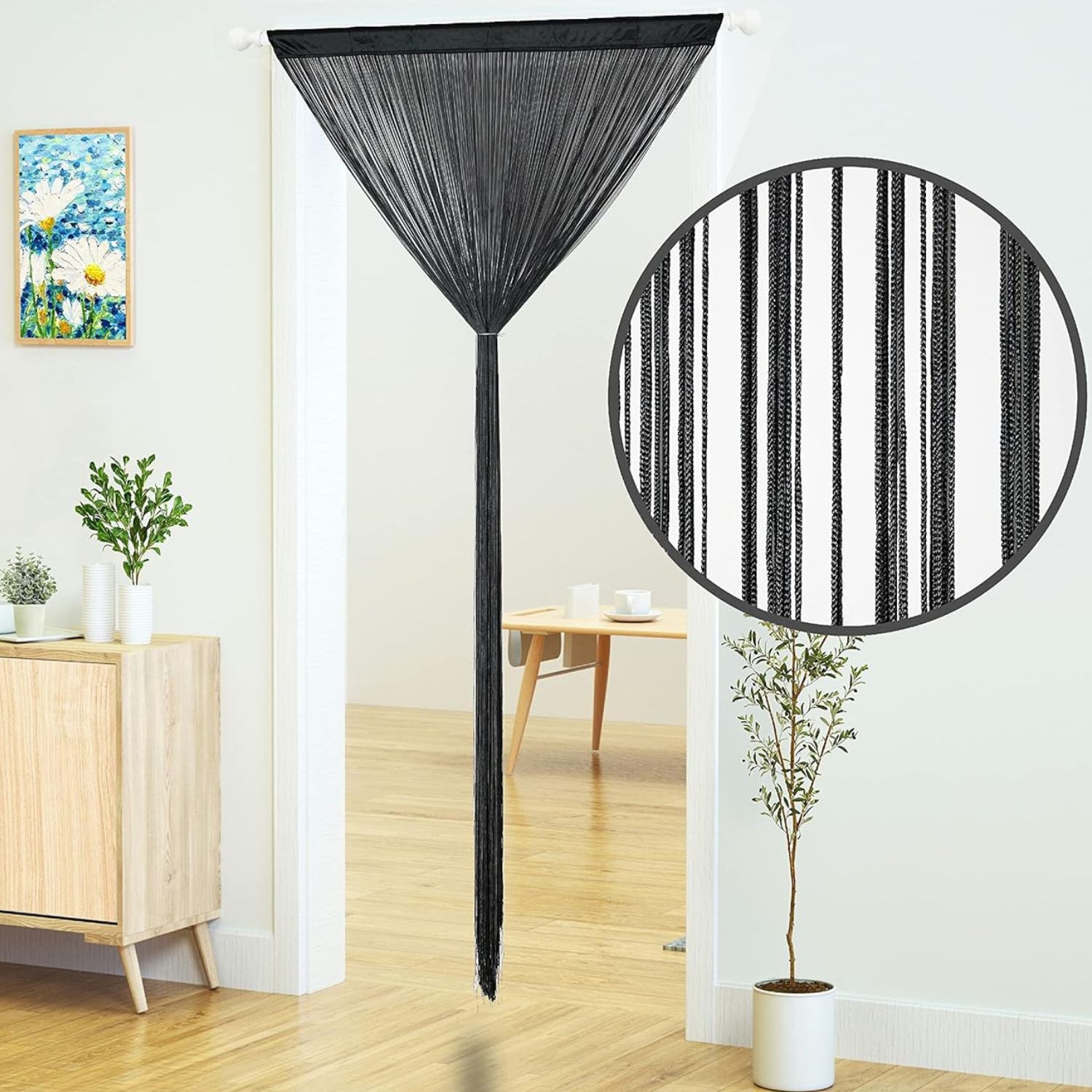 String Curtain Door - Black: image 4