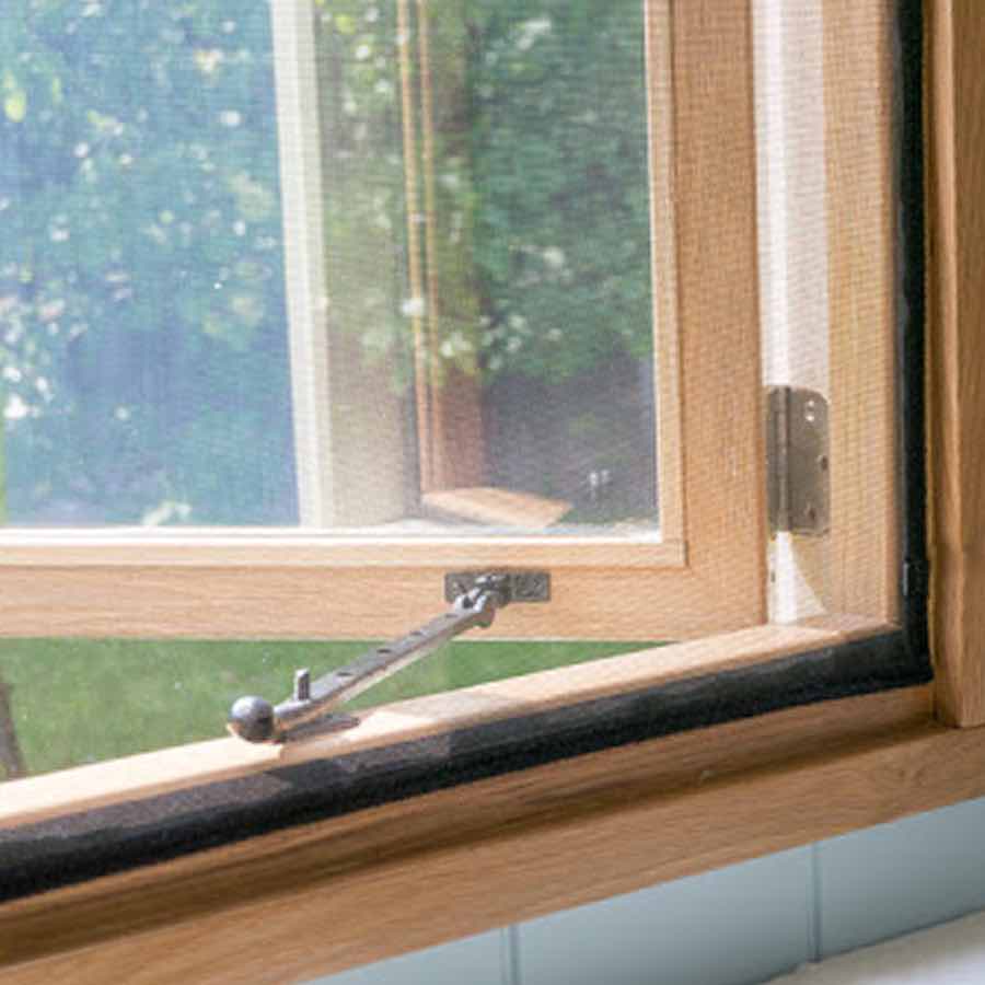 Velcro Window Screen - Black, Standard Mesh (Grey), 1000mm x 1000mm / 39" x 39": image 3