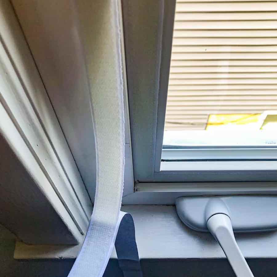 Velcro Window Screen - Black, Standard Mesh (Grey), 1000mm x 1000mm / 39" x 39": image 5