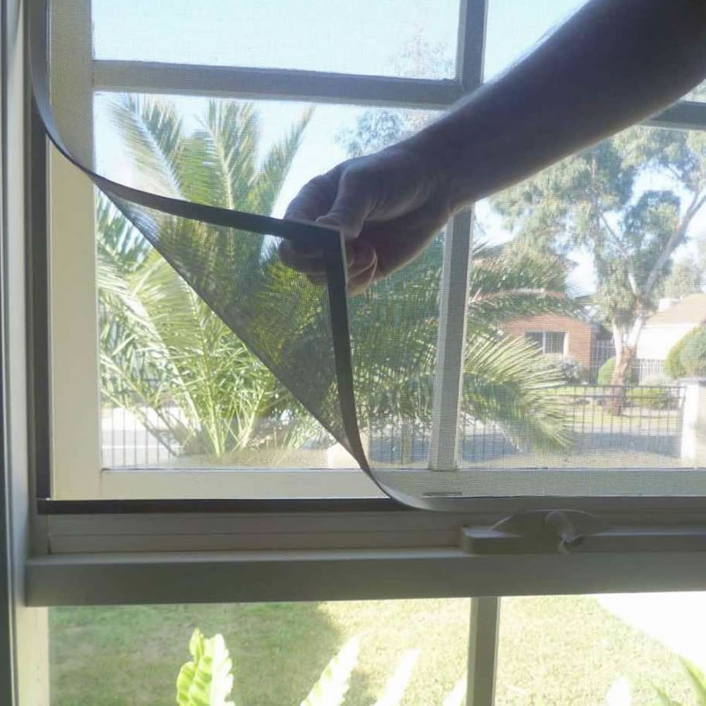 Magnetic Window Screen - Black, Standard Mesh (Grey), 1000mm x 1000mm / 39" x 39": image 5