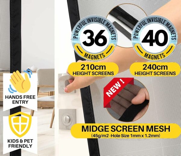Magnetic Screen Door | Magnet Door Screens | Magnetic Mesh Screen Doors 6